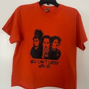 Halloween Icons Orange Tee with Black Graphic Design